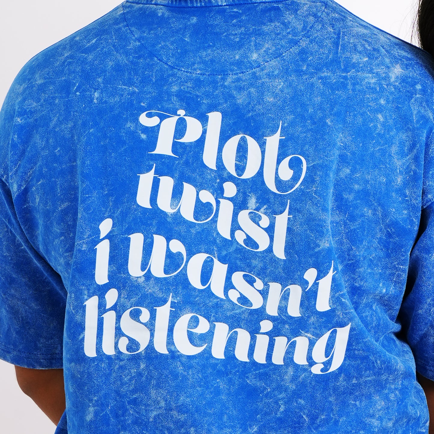 Plot twist blue acid wash T-shirt