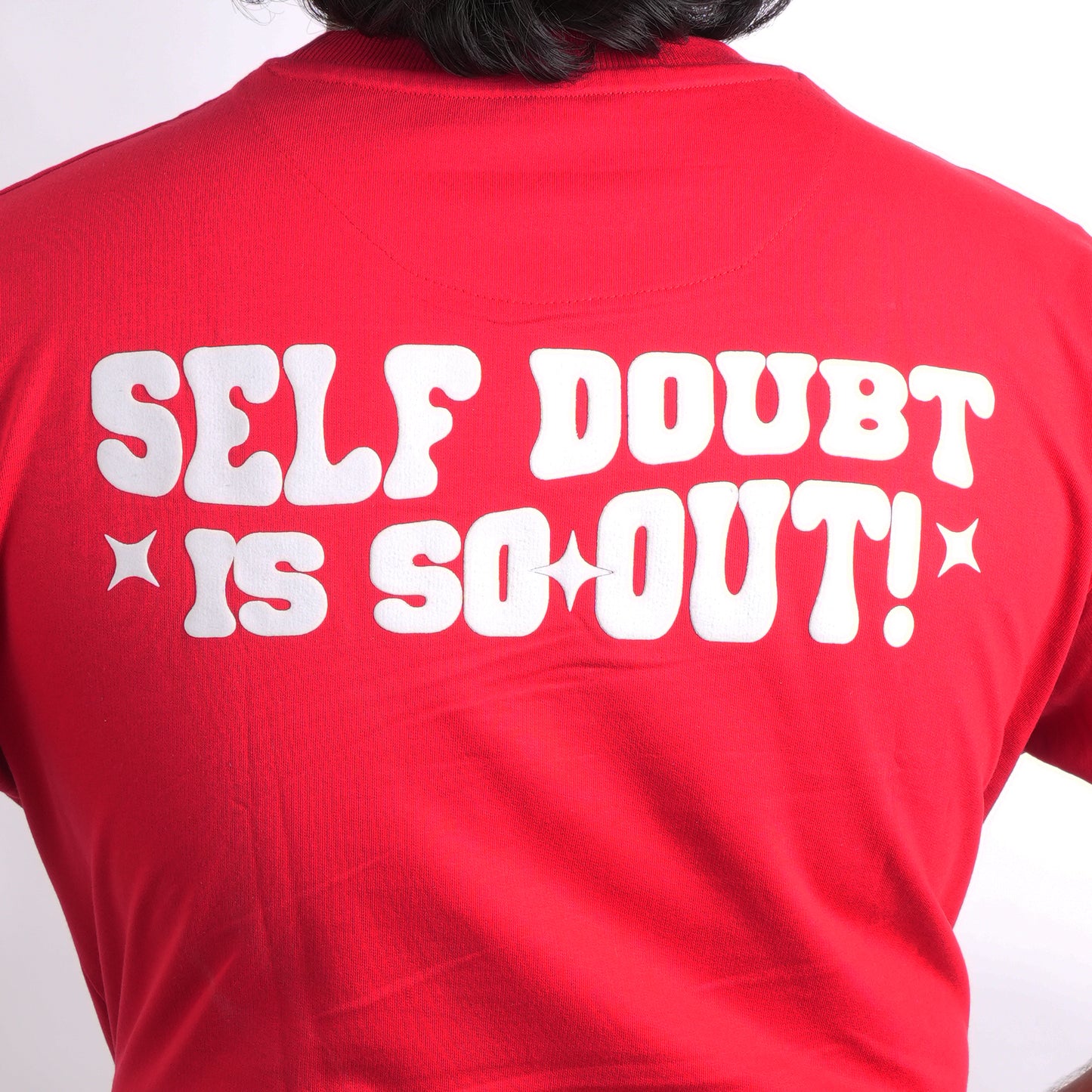 Self doubt red T-shirt