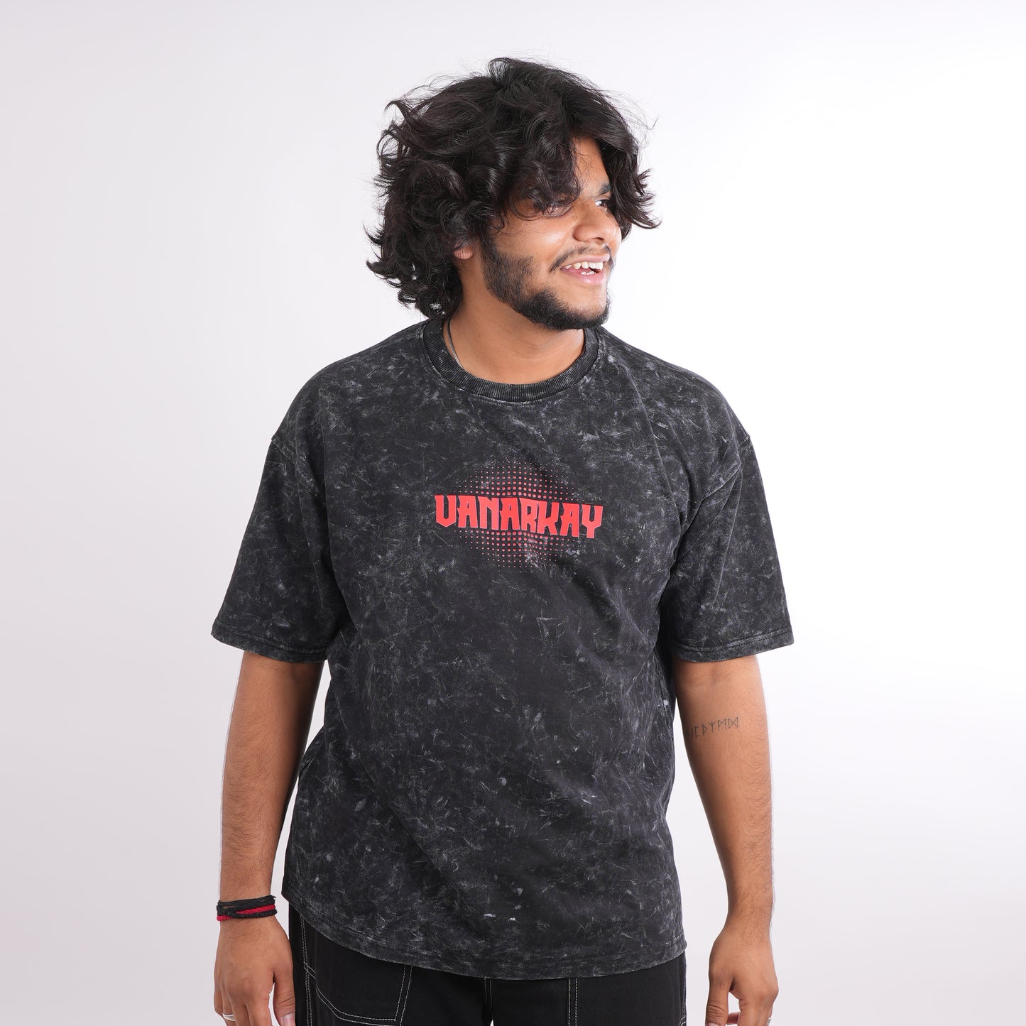 Next stop black acid wash T-shirt
