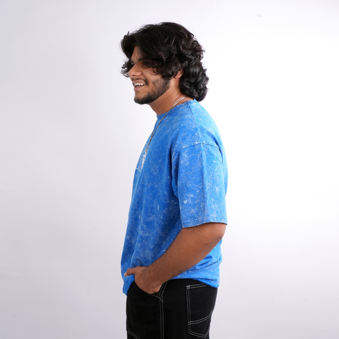 Plot twist blue acid wash T-shirt