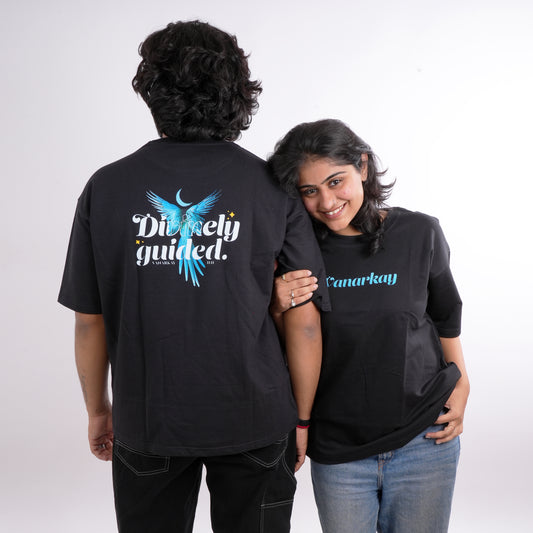 Divinely guided black T-shirt