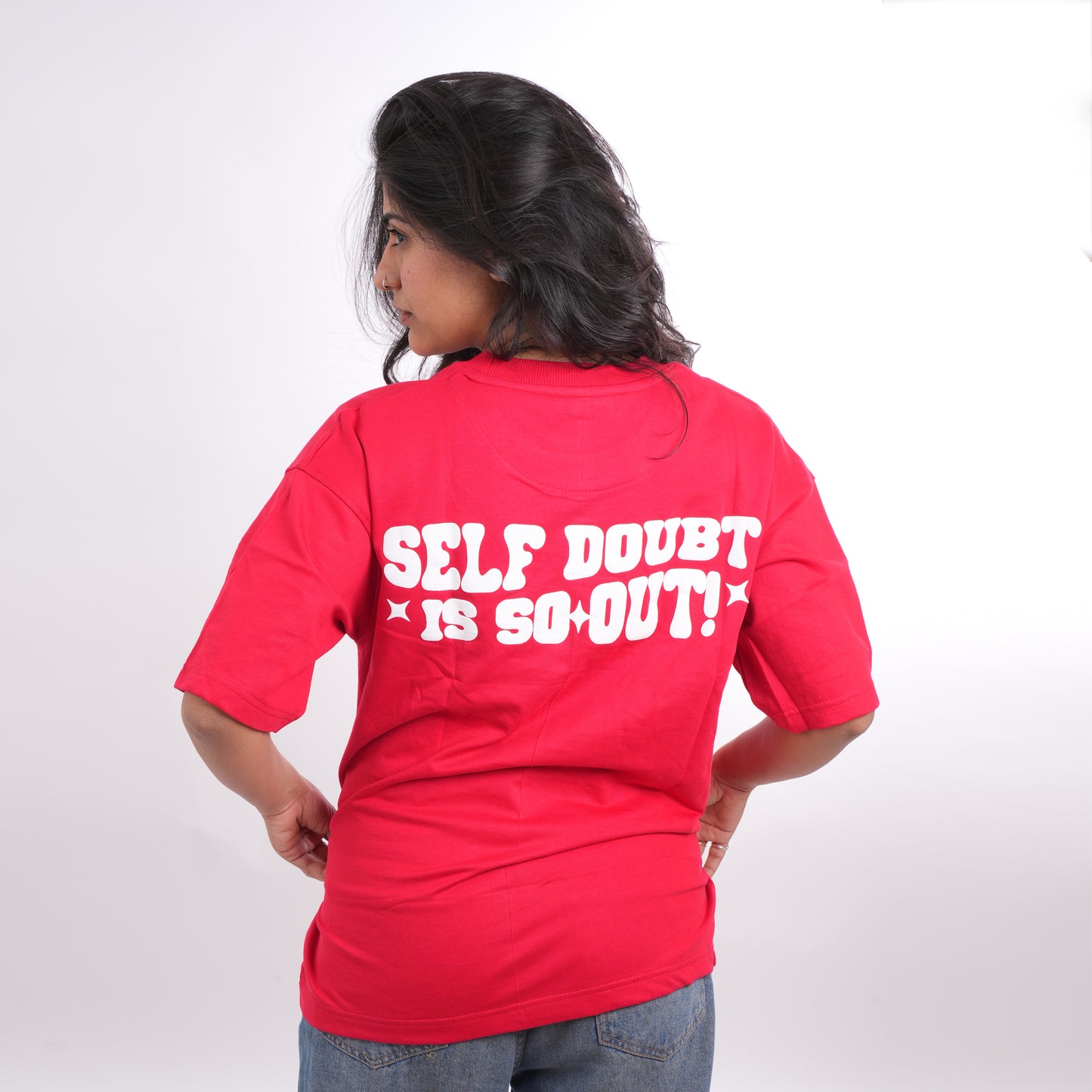 Self doubt red T-shirt